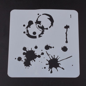 Трафарет Капли, 13х13 см, пластик