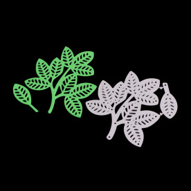 Набір ножів для вирізання Різьблені листочки, 7.2х6.8 см, 2 шт.