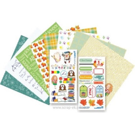 Набір паперу Шкільна пора на рос яз (8 аркушів + 2 листа 15х30 см), Курдібановская