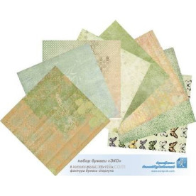 Набор бумаги Эко 8 листов, 15х15 см, ТМ Курдибановская