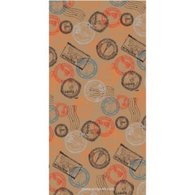 Набор листов крафт 15х30 см Печати (5 одинаковых листов в наборе)