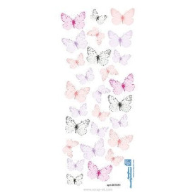 Картинки Метелики (в рожевому) розмір аркуша 13х30 см, ТМ Курдібановская