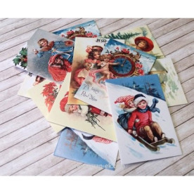 Картки Merry Christmas (щільні) 12 карток, ТМ Курдібановская