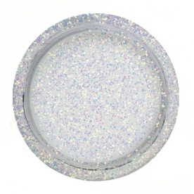 Гліттер білий сріблястий (хамелеон), 10 грам, ТМ Курдібановская