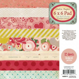 Набор скрапбумаги Paper Heart 32 листа 15х15 от Crate Paper