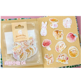 Набір наклейок Лісові звірятка, 70 шт, 10.5х9 см