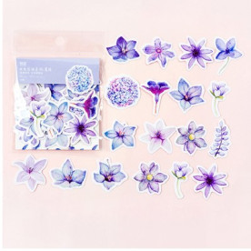 Набір наклейок Квіти в сірневом, 45 шт