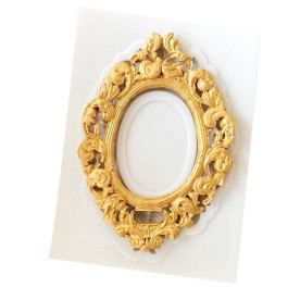 Молд Овальная рамка, 4.1х5.3 см