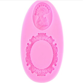 Молд Камея и рамочка, 1 шт, 9х5 см