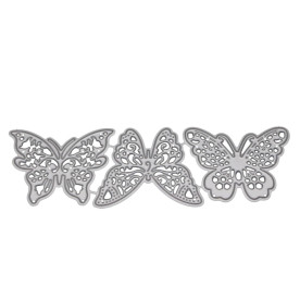 Нож для вырезания Бабочки, 3 шт, 13х4.2 см