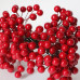 Глянцеві ягоди червоного кольору (калина), 1 гілочка, 2 ягідки, великі, 1 см 