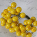 Глянцевые ягоды желтого цвета (калина), 1 веточка, 2 ягодки, крупные 1 см