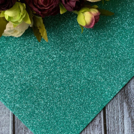 Фоамиран глиттер 20 х 30, мята, 2 мм