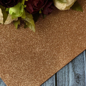 Фоамиран глиттер 20 х 30, бронза, 2 мм