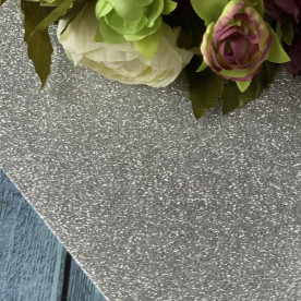 Фоаміран глиттер 20 х 30, срібло, 2 мм