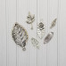 Набор металлических подвесок Листочки, античное серебро, 6 шт.