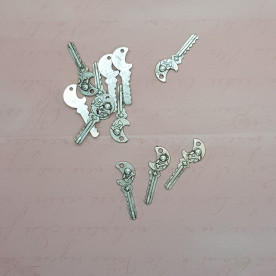 Металева підвіска Ключик, 25 мм, античне срібло