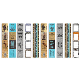 Набір смуг з картинками для декорування Grunge & Mechanics, Фабрика Декору