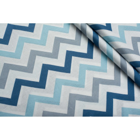 Бязь шеврон синьо-блакитний, 50х55 см, бавовна