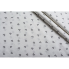 Тканина біле серце, 40х50 см, бавовна