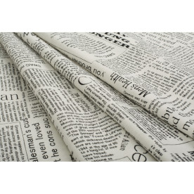 Тканина газетний текст, 50х50 см