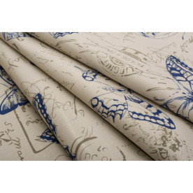 Тканина візерунок з метеликами, 50х50 см, бавовна-віскоза