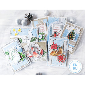 Набор для создания поздравительных открыток Новогодние пожелания, Фабрика Декору