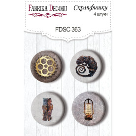Скрапфішкі набір 4шт Grunge & Mechanics # 363, Фабрика Декору