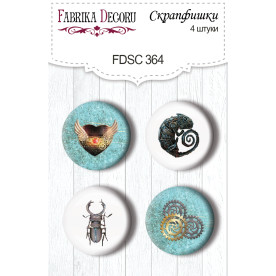 Скрапфишки набор 4шт Grunge&Mechanics 1 #364, Фабрика Декору
