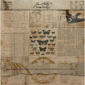 Набор бумаги Kraft Resist Paper Stash 24 листа от Tim Holtz