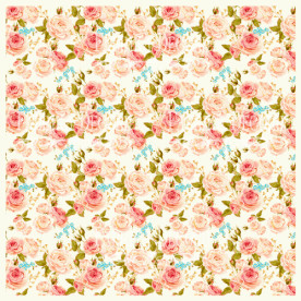 Деко веллум (лист кальки с рисунком) Розы фон, Фабрика Декору