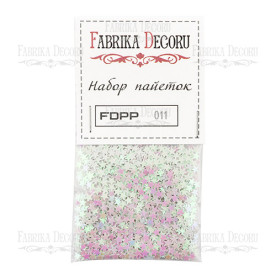 Набор пайеток - 011 мелкие звезды белый, Фабрика Декору