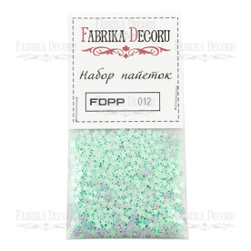 Набір паєток - 012мелкіе зірки бірюзовий, Фабрика Декору