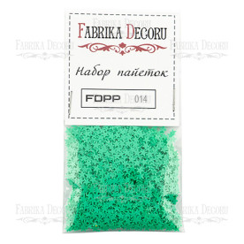 Набір паєток - 014мелкіе зірки бірюзовий, Фабрика Декору