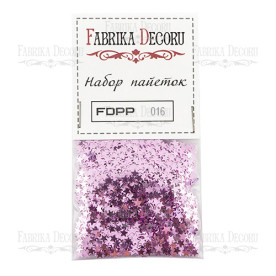Набір паєток - 016мелкіе зірки фіолетовий, Фабрика Декору