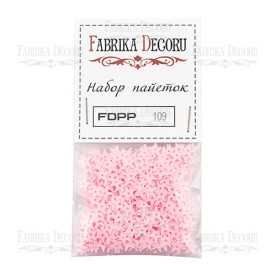 Набор пайеток - 109 звезды 7мм розовый, Фабрика Декору