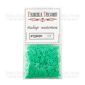 Набор пайеток - 114 звезды 7мм зеленые, Фабрика Декору