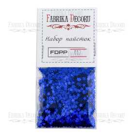 Набір паєток - 017 дрібні зірки сині, Фабрика Декору