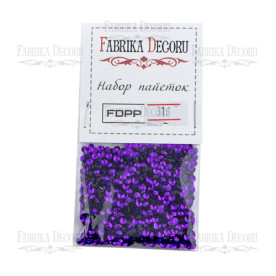 Набір паєток - 316 дрібні кружечки фіолет, Фабрика Декору