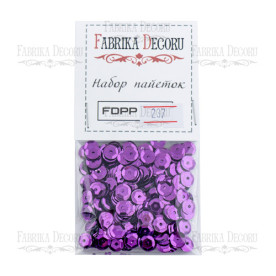 Набір паєток - 237кружочек 8мм бузковий, Фабрика Декору