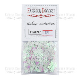 Набір паєток - 125звезди 7мм білі, Фабрика Декору