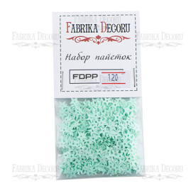 Набір паєток - 120звезди 7 мм бірюзовий, Фабрика Декору