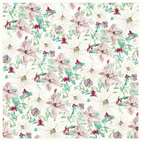 Деко Веллум (лист кальки з малюнком) Зимова пуансетія, Фабрика Декору