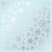 Аркуш паперу з фольгуванням Silver Snowflakes Blue, Фабрика Декору