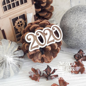 Деревянная фишка 2020 Fl-033, Scrapbox