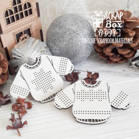 Деревянные фишки для вышивки свитера Fl-044, Scrapbox