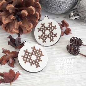 Деревянные фишки Елочные игрушки Fl-032, Scrapbox