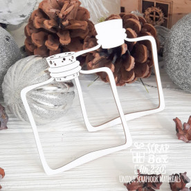Чипборд, Заготовка для шейкера Квадратная бутылка, Scrapbox
