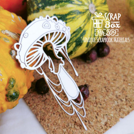 Чіпборд мухомор з павутиною Hh-209 54 x 98 мм, Scrapbox