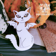 Чіпборд кішка з крильцями, 50x72мм, Scrapbox